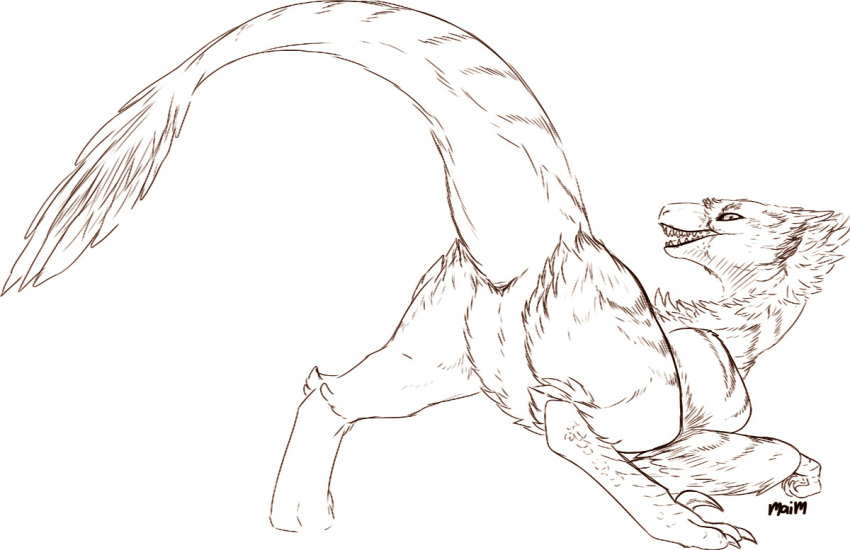claws dinosaur feathers female feral maim pussy raptor solo
