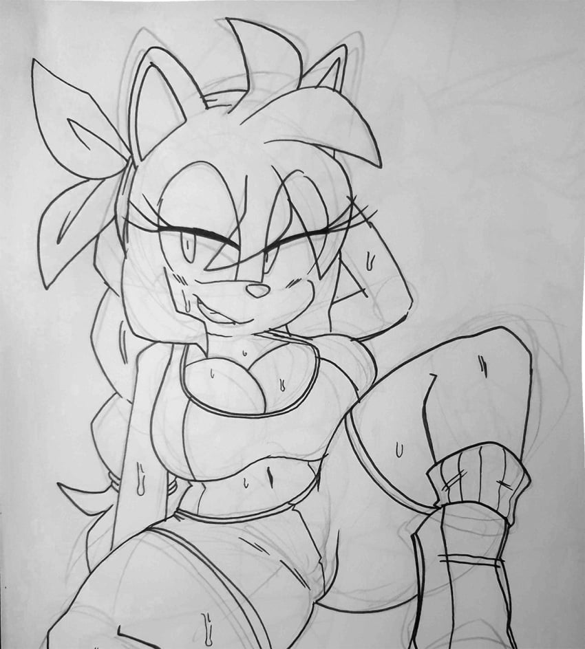 2022 ass auntymoira big_ass big_breasts clothing fan_character female gym_clothes purity purity_the_hedgehog sketch sonic_(series) sonic_the_hedgehog_(series) tagme wide_hips