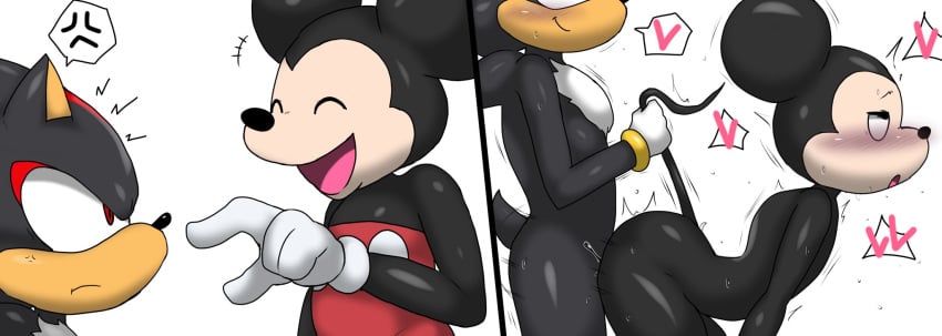 commission commissioner_upload disney doggy_style enigi09 gay grabbing mickey_mouse sega shadow_the_hedgehog smile sonic_(series) sonic_the_hedgehog_(series) tail