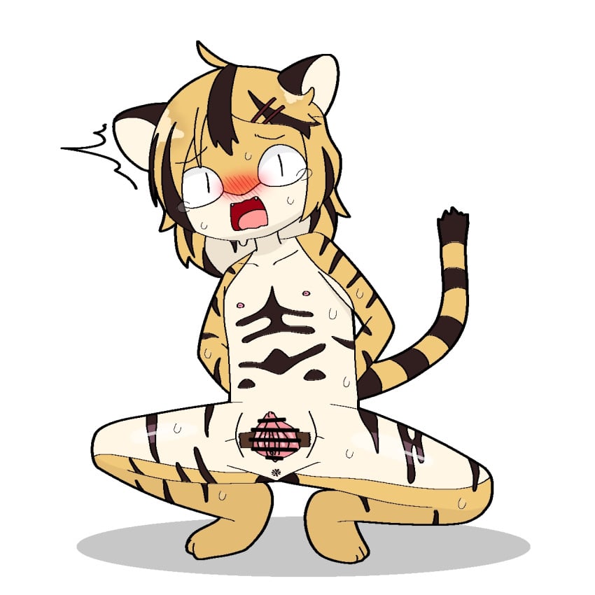 1girls anthro blush bound_wrists censor_bar censored censored_pussy crying cub embarrassed fanart female female_only furry furry_female furry_only kaaku kohaku_(dagasi) leopard open_pussy pussy shocked shocked_expression solo solo_female someone_else's_oc spread_legs spreading sweat sweatdrop sweating