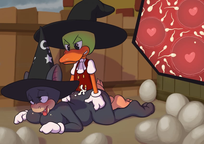 bat black_fur breasts duck elphabat fence green_fur minum missionary_position penis toontown_bat toontown_corporate_clash toontown_duck toontown_online toontown_rewritten toony vagina