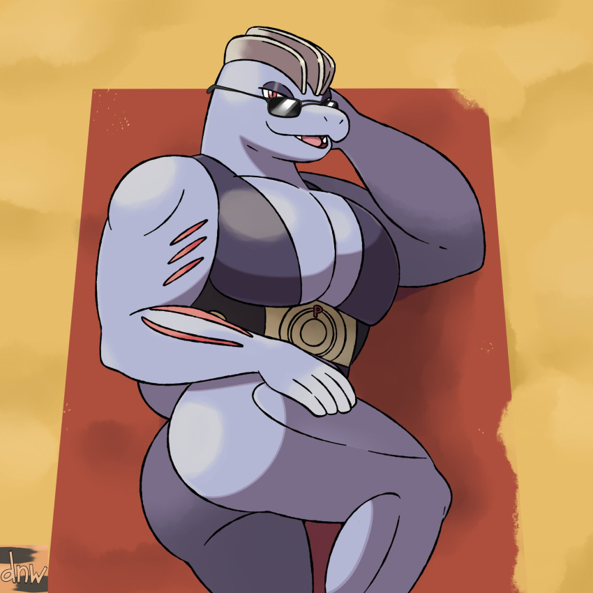 1girl female machoke monster muscle_girl muscles nintendo pokemon pokemon_(species)