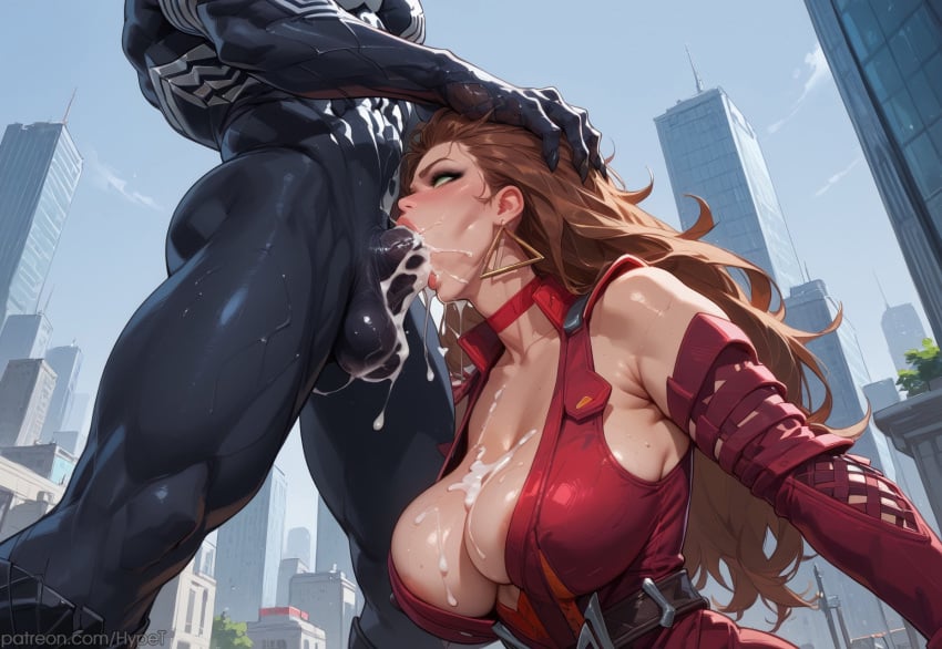 1boy 1girls ai_generated alternate_version_at_source big_breasts breasts city_background cum cum_in_mouth cum_inside cumming deep_penetration deepthroat fellatio female forced forced_oral grabbing_hair grabbing_head green_eyes hypet large_breasts long_hair male marvel marvel_rivals messy_hair red scarlet_witch scarlet_witch_(marvel_rivals) sex straight suit thick_lips venom_(marvel) venom_(marvel_rivals) video_games wanda_maximoff