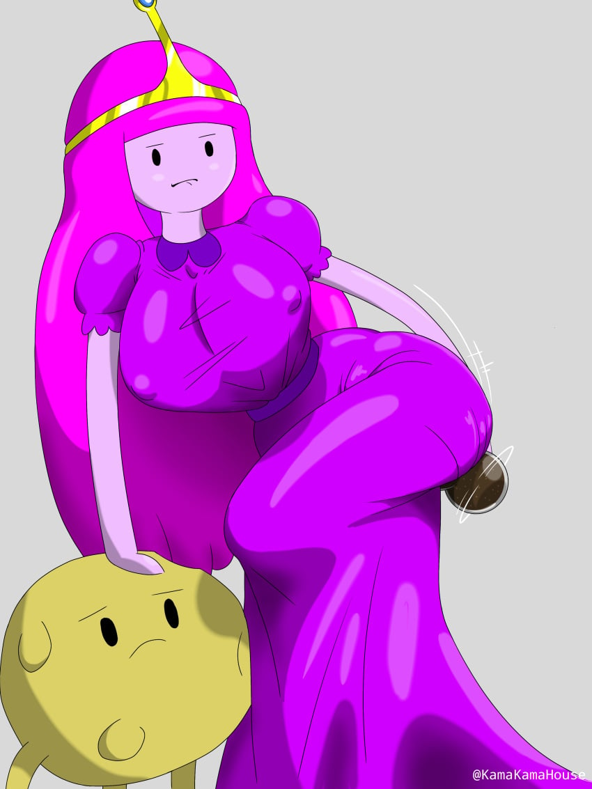 1girl 1girls adventure_time age_difference anal anal_masturbation anal_object_insertion big_ass big_breasts big_butt big_nipples bigger_female bottle bottle_in_ass clothed clothed_female clothed_sex clothing curvy curvy_body curvy_female curvy_figure female giant_breasts kamahouse leg_up masturbating masturbating_while_watching masturbation masturbation_through_clothing nipple_bulge nipples nipples_visible_through_clothing object_in_ass pink_body pink_hair pink_skin princess_bubblegum size_difference smaller_male