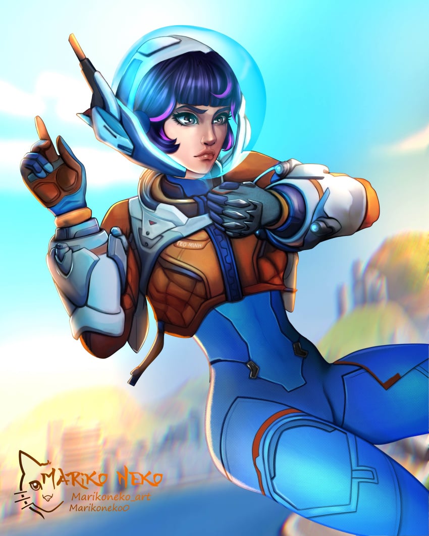 1female 1girls drawing female female_only juno_(overwatch) marikoneko marikoneko0 overwatch overwatch_2