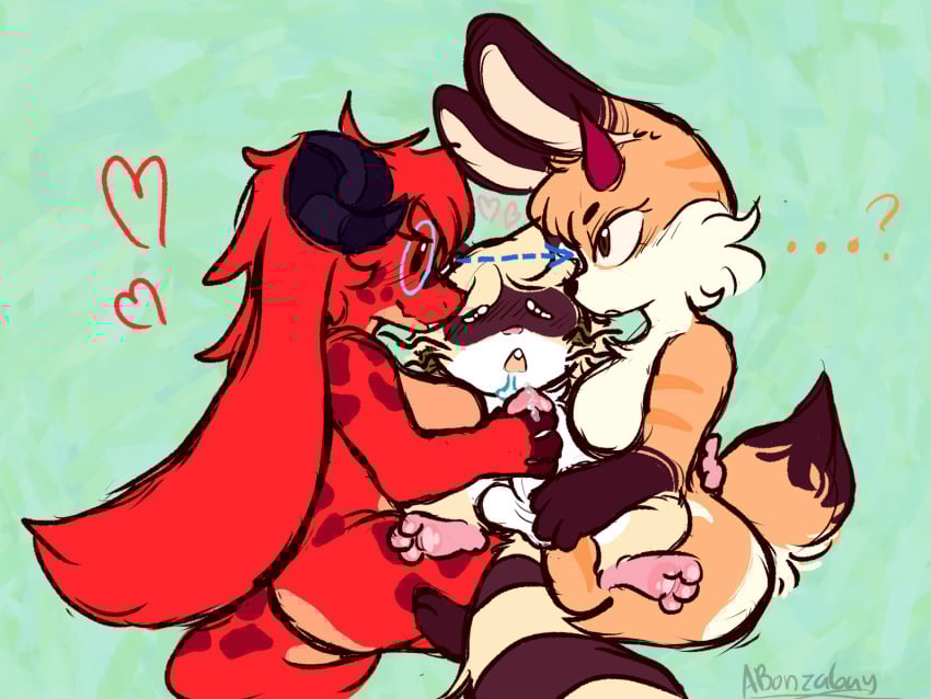 abonzabay anthro atlyss ball_fondling balls bodily_fluids cheek_tuft cricetid dragon dripping_penis drooling ejaculation eye_contact eyewear facial_tuft fan_character feet female fluffy fluffy_tail fondling fur furred_dragon furred_scalie genital_fluids genitals glasses glistening glistening_feet grabbing_waist group group_sex hair hamster hi_res holding_penis horn kubold_(atlyss) lagomorph leporid long_ears long_hair looking_at_another male male/female mammal markings masturbation mythological_creature mythological_scalie mythology penis precum procyonid rabbit raccoon raccoon_markings ring_(marking) ringed_tail rodent saliva scalie sex short_tail spots spotted_markings striped_markings striped_tail stripes stroking_penis tail tail_markings threesome trio tuft wearing_glasses whiskers