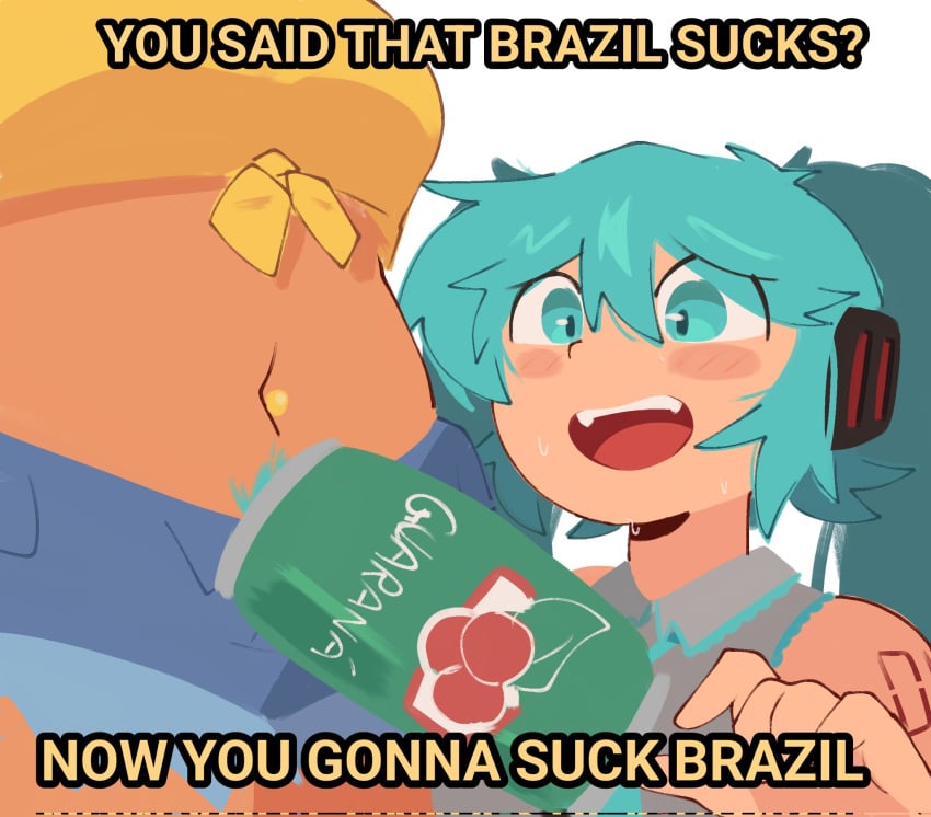 abstractpurple brazilian brazilian_female brazilian_miku hatsune_miku implied_futanari implied_oral