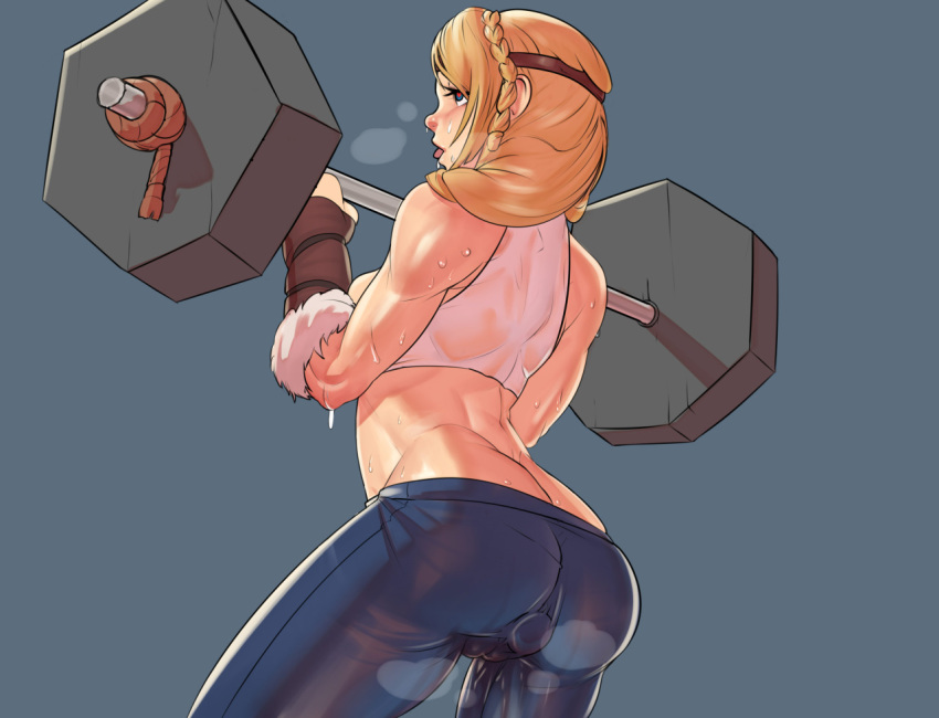 1girls 2d ahe_gao ass ass_cleavage astrid_hofferson athletic_female back_turned barbell blonde_hair blue_eyes braid breasts butt_crack cameltoe clothed_masturbation clothing contemporary crop_top discreet_vibrator female female_only female_penetrated from_behind gloves hair_over_shoulder heart heart-shaped_pupils heavy_breathing how_to_train_your_dragon john_doe large_ass large_breasts leggings light-skinned_female light_skin long_hair masturbation midriff more_revealing_backside muscle muscular_female nose pale-skinned_female pale_skin pussy pussy_juice rolling_eyes see-through side_braid single_braid solo spandex sweat symbol-shaped_pupils tongue tongue_out vibrator vibrator_bulge vibrator_under_clothes viking weightlifting wet wet_clothes