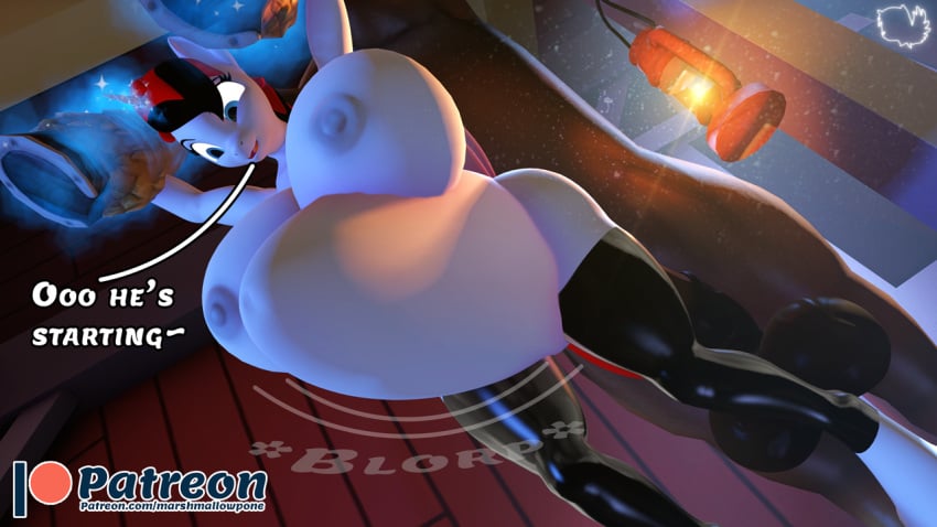 16:9 3d anthro belly big_breasts breasts digital_media_(artwork) duo english_text equid equine female fur genitals hair hasbro horse huge_breasts hyper hyper_breasts male male/female mammal marshmallow-pone my_little_pony mythological_creature mythological_equine mythology nipples nude patreon_logo patreon_url penetration penis pony sex tail text url widescreen