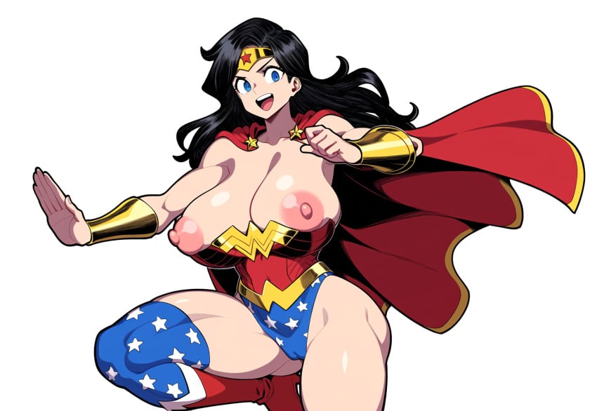 ai_generated amazon amazonian breasts_bigger_than_head cameltoe dc dc_comics female happy huge_breasts large_breasts looking_at_viewer mullon nipples novelai puffy_nipples smile superheroine thick_thighs wonder_woman wonder_woman_(series)