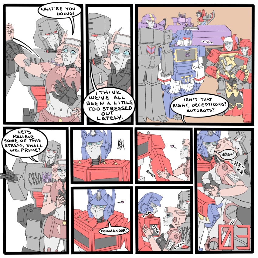 alien alien_humanoid anal anal_sex asking_for_consent autobots blaster_(transformers) blush blush_lines boob_squish bumblebee_(transformers) comic comic_page consent consenting_female decepticon elita_one grabbing grabbing_breasts grabbing_face grabbing_from_behind grabbing_partner grabbing_tits group_sex ironhide kissing kissing_while_fingering megatron multiple_boys multiple_males nuefass offering_orgy optimus_prime orgy pulling_partner_in robot robot_alien robot_humanoid shockwave_(transformers) simple_background simple_coloring smiling smiling_at_partner soundwave squeezing_breast starscream suggesting_orgy three_way threesome transformers transformers_g1