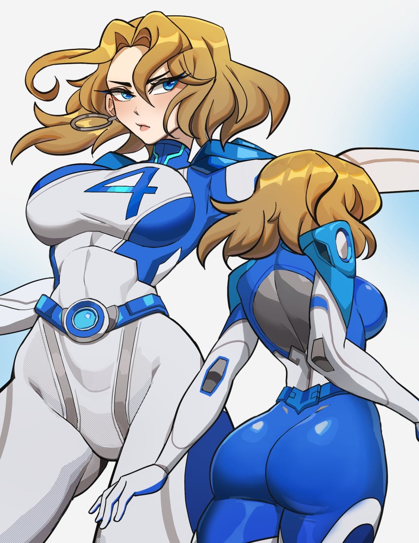 1girls absurd_res ass breasts female female_focus female_only hi_res hyyun invisible_woman invisible_woman_(marvel_rivals) large_breasts light-skinned_female light_skin looking_at_viewer marvel marvel_rivals solo sue_storm superheroine thighs