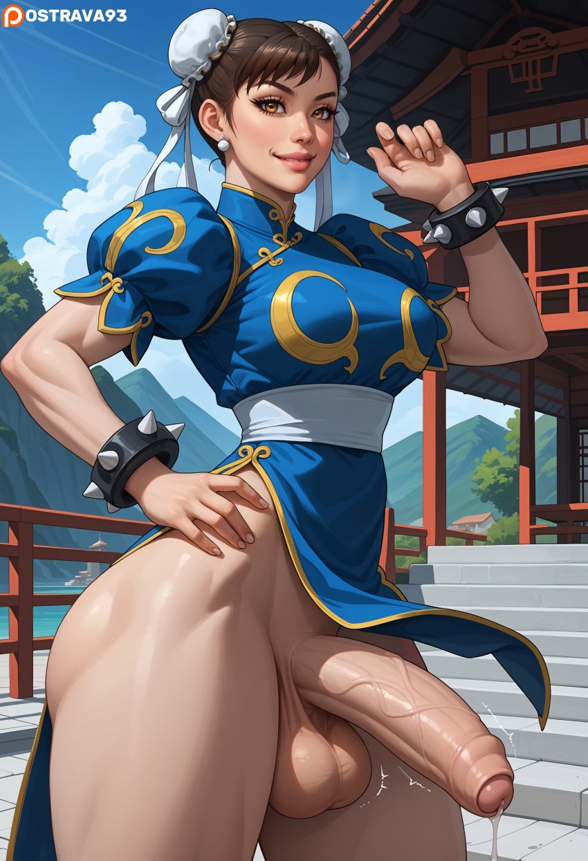 1futa 1futanari ai_generated balls big_balls big_breasts big_cock big_penis big_testicles big_thighs big_tits breasts breasts_out chun-li chun-li_(cosplay) cock dickgirl futa futa_only futanari gigantic_balls gigantic_breasts gigantic_cock gigantic_penis gigantic_testicles hips huge_balls huge_breasts huge_cock huge_penis huge_testicles huge_thighs huge_tits large_balls large_breasts large_cock large_penis large_testicles large_thighs large_tits nipples ostrava93 penis precum precum_bubble precum_drip precum_on_penis precum_string precum_trail puffy_nipples stable_diffusion street_fighter testicle testicles thighs tits tits_out veiny veiny_penis venus_body wide_hips wide_thighs