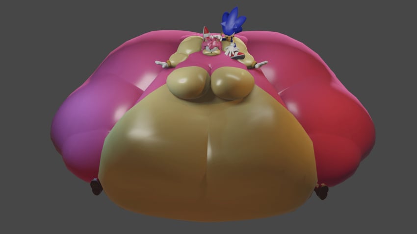 1boy 1girls 3d_(artwork) amy_rose animated anthro ass belly big_ass big_belly big_breasts blue_fur blue_hair boots bracelet breasts colossal_ass colossal_belly enormous_ass enormous_belly fat female female_focus furry gigantic_ass gigantic_belly gloves green_eyes hairband hedgehog hedgehog_humanoid hips huge_ass huge_belly huge_breasts hyper hyper_ass hyper_belly hyper_breasts immobile immobilization large_ass large_belly large_breasts male massive_ass massive_belly morbidly_obese nude nude_female obese obese_female on_top on_top_of on_top_of_another overweight overweight_female pink_fur pink_hair raygo008 sega sonic_(series) sonic_the_hedgehog sonic_the_hedgehog_(series) stomach thick_thighs thighs turntable_(animation) weight_gain wide_hips