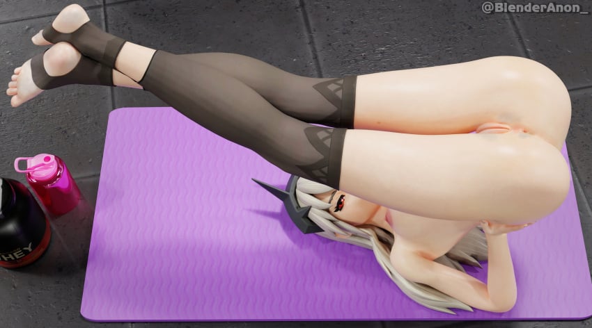 1girls 3d anus_focus ass ass_focus blender blender_(software) blenderanon_ breasts fat_ass fat_mons feet feet_focus feet_up female female foot_fetish foot_focus foot_worship fortnite fortnite:_battle_royale gym hands_on_ass head_down_ass_up lexa_(fortnite) looking_at_viewer looking_up looking_up_at_viewer no_bra no_panties no_pants presenting presenting_hindquarters princess_lexa_(fortnite) red_eyes shiny_skin solo solo_female solo_focus steam steaming steaming_body steaming_feet stirrup_footwear stirrup_legwear stirrup_socks stirrup_stockings stirrup_thighhighs sweat sweaty sweaty_feet tagme twitter_username watermark white_hair yoga yoga_mat yoga_pose