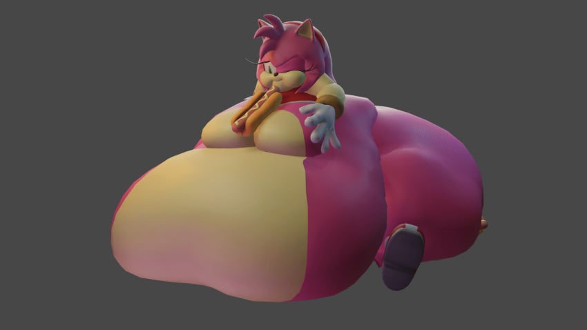 1boy 1girls 3d 3d_(artwork) 3d_model amy_rose animated anthro ass blue_fur blue_hair boots bracelet breasts fat female female_focus food furry gloves green_eyes hairband hedgehog hedgehog_humanoid hips hotdog hyper hyper_ass immobile immobilization large_ass large_breasts male no_genitals nude nude_female obese obese_female overweight overweight_female pink_fur pink_hair pyrocynical raygo008 sega sitting sitting_on_another sonic_(series) sonic_the_hedgehog sonic_the_hedgehog_(series) thick_thighs thighs turntable_(animation) underneath wardrobe_malfunction weight_gain wide_hips