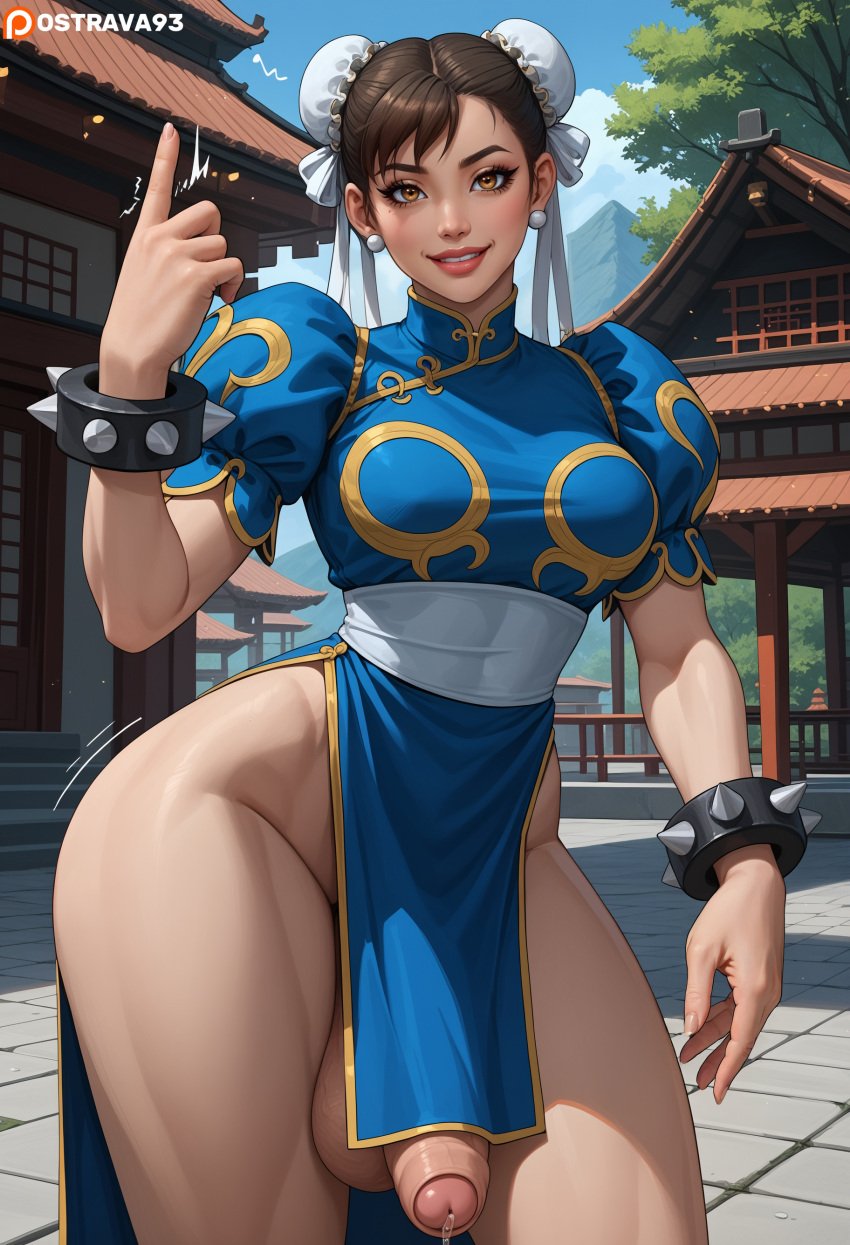 1futa 1futanari ai_generated balls big_balls big_breasts big_cock big_penis big_testicles big_thighs big_tits breasts breasts_out chun-li chun-li_(cosplay) cock dickgirl futa futa_only futanari gigantic_balls gigantic_breasts gigantic_cock gigantic_penis gigantic_testicles hips huge_balls huge_breasts huge_cock huge_penis huge_testicles huge_thighs huge_tits large_balls large_breasts large_cock large_penis large_testicles large_thighs large_tits nipples ostrava93 penis precum precum_bubble precum_drip precum_on_penis precum_string precum_trail puffy_nipples stable_diffusion street_fighter testicle testicles thighs tits tits_out veiny veiny_penis venus_body wide_hips wide_thighs