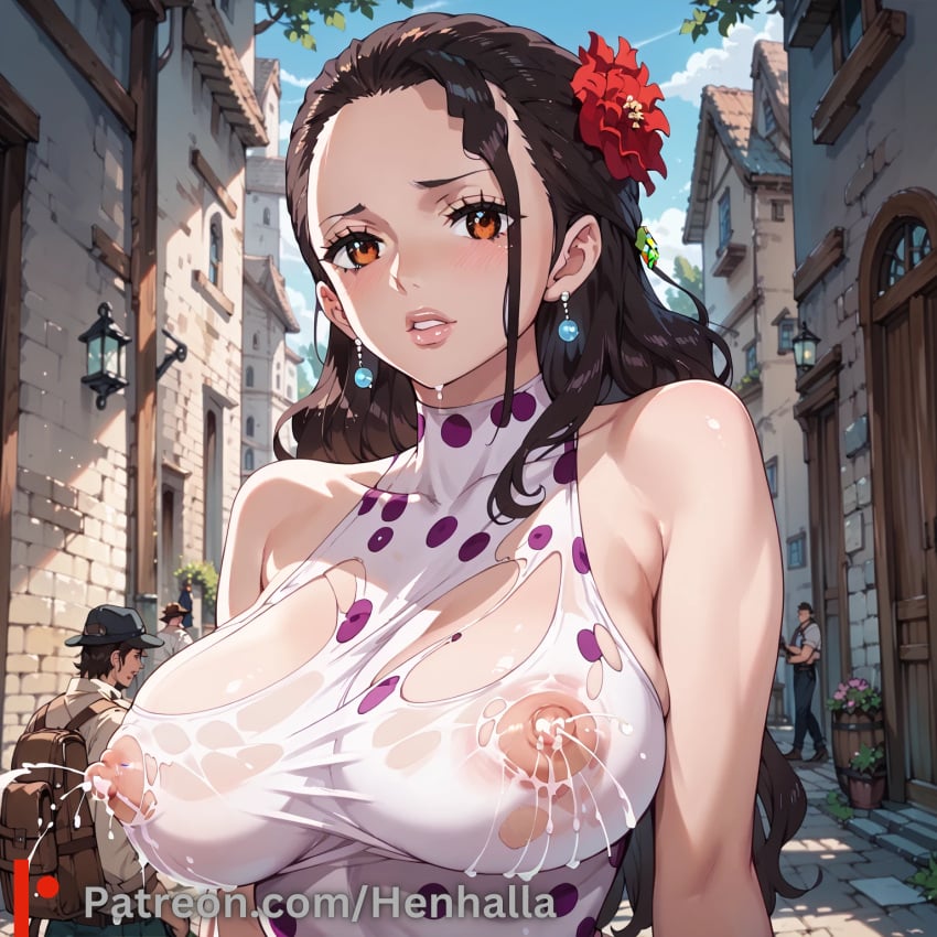 1girls ai_generated anime anime_girl big_breasts breasts dress henhalla.com solo solo_female viola_(one_piece)