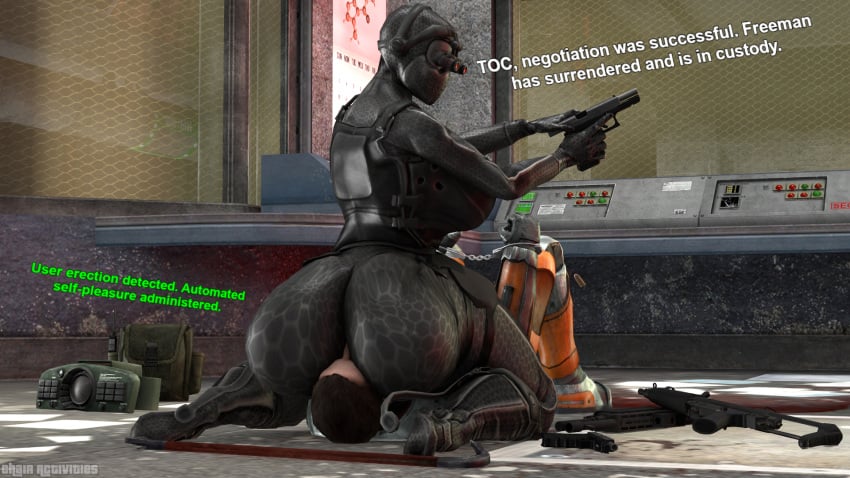 2024 3d arrest ass_on_face big_ass big_breasts black_mesa black_ops_(half-life) black_ops_assassin chair_activities crowbar dominant_female facesitting fat_ass gordon_freeman gun half-life half-life_(series) handcuffed handcuffs pistol sfm shotgun smothering smothering_ass soldier source_filmmaker submachine_gun thick_ass thick_thighs