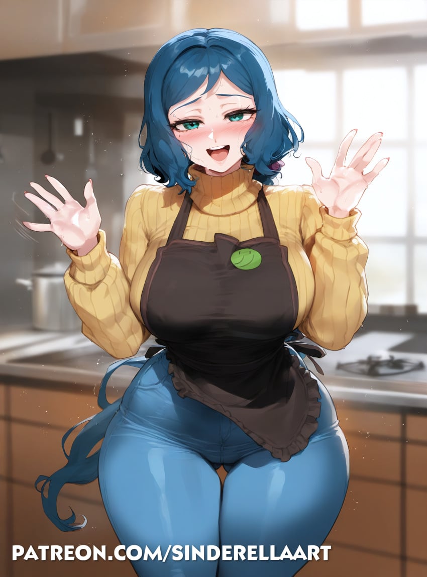 ai_generated apron ass_bigger_than_head big_breasts big_breasts big_butt breasts_bigger_than_head busty commission denim female gundam gundam_build_fighters heavenly_ass huge_ass huge_breasts iori_rinko jeans kitchen large_ass large_breasts milf patreon patreon_url patreon_username pawg sinderellaart thick thick_ass thick_legs thick_thighs voluptuous voluptuous_female