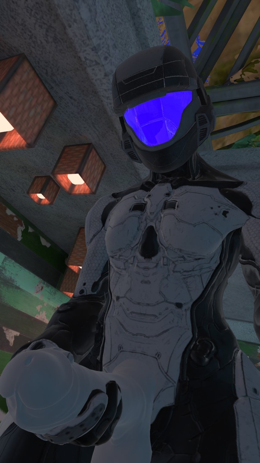 big_penis femboy halo_(series) helmet holding_penis male mask odst penis pov spartan_(halo) taker_pov vrchat vrchat_avatar