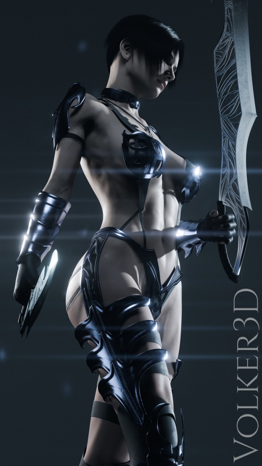 1girls 3d armor armored_female ass black_hair breasts covered_nipples dommy_mommy fanart fit fit_female legs pinup posing prince_of_persia prince_of_persia_warrior_within shahdee sideboob skimpy skimpy_armor solo solo_female standing sword tagme thighs toned toned_arms toned_belly toned_body toned_female toned_legs toned_stomach volker3d