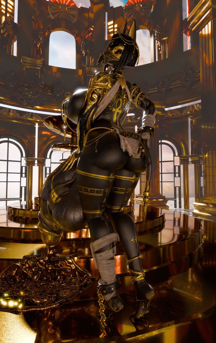 3d 3d_(artwork) anubis anubis_(bom39) big_ass big_balls big_breasts big_penis big_thighs bom39 breasts busty colored_cum cum furry furry_only futa_only futanari gold_(metal) gold_cum gold_jewelry golden_cum hi_res huge_balls huge_breasts huge_cock huge_thighs large_breasts large_thighs penis solo solo_futa thick_thighs thighs unusual_cum