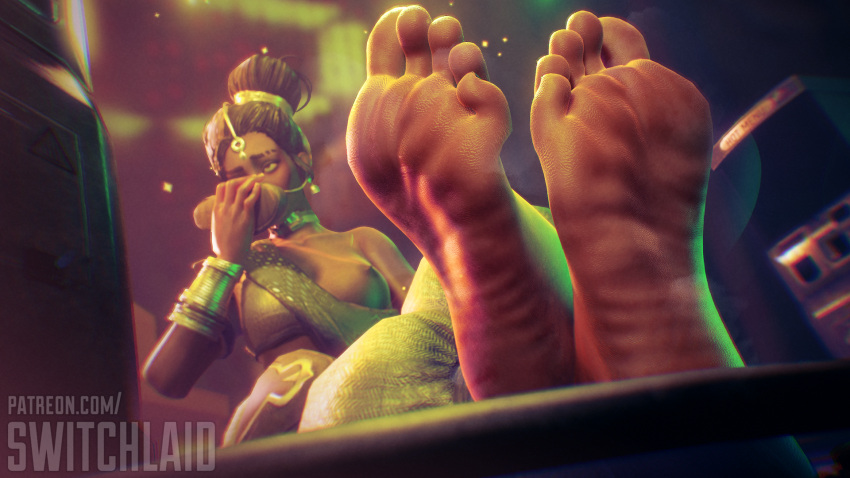 3d 4k apex_legends dark-skinned_female dark_skin feet foot_fetish nipple rampart_(apex_legends) smelling_feet smelling_shoe soles switchlaid wrinkled_feet