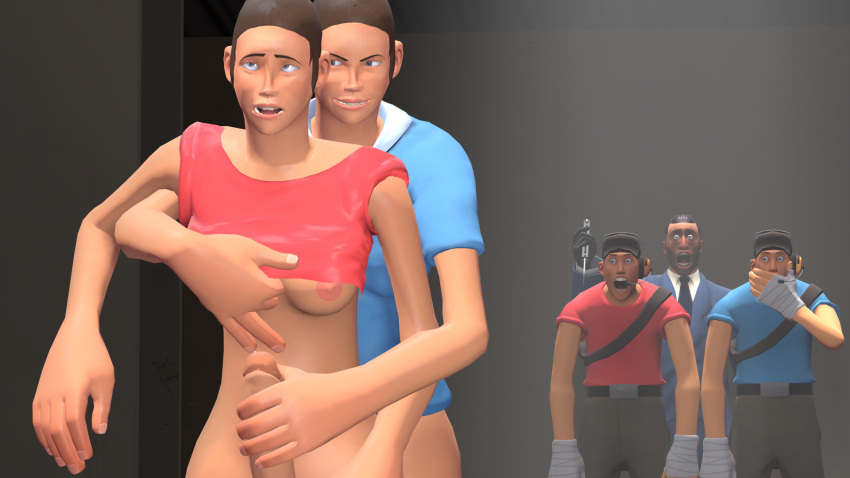 3d female femscout futa_on_futa futanari human intersex male maskless_spy scout selfcest source_filmmaker spy team_fortress team_fortress_2