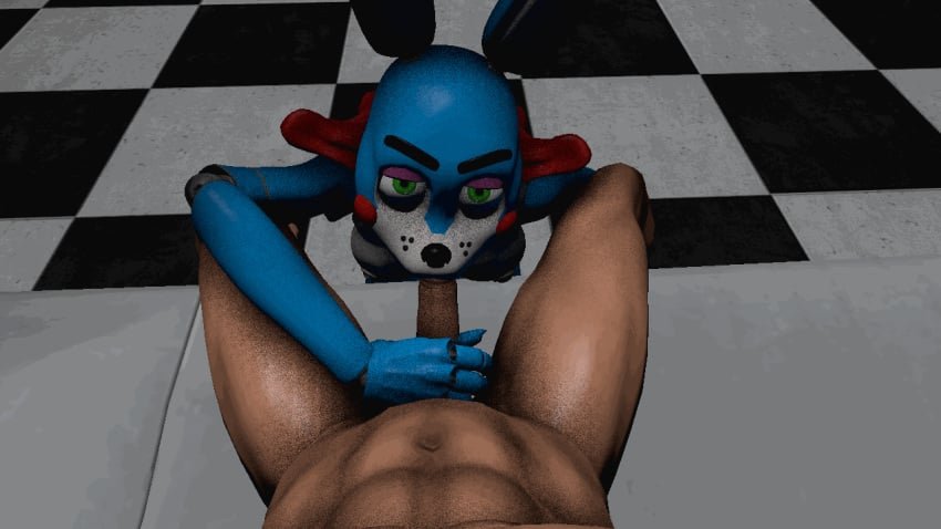 animatronic anthro bonnie_(disembowell) five_nights_at_freddy's machine male_pov mammal oral pov pov_eye_contact rabbit straight toy_bonnie_(fnaf)