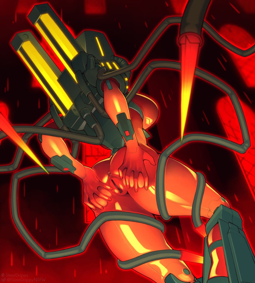 1girls 2024 ass backboob breasts female from_behind hi_res large_breasts mindflayer_(ultrakill) red_body robot robot_girl slimedrippy solo_focus spreading thick_thighs ultrakill