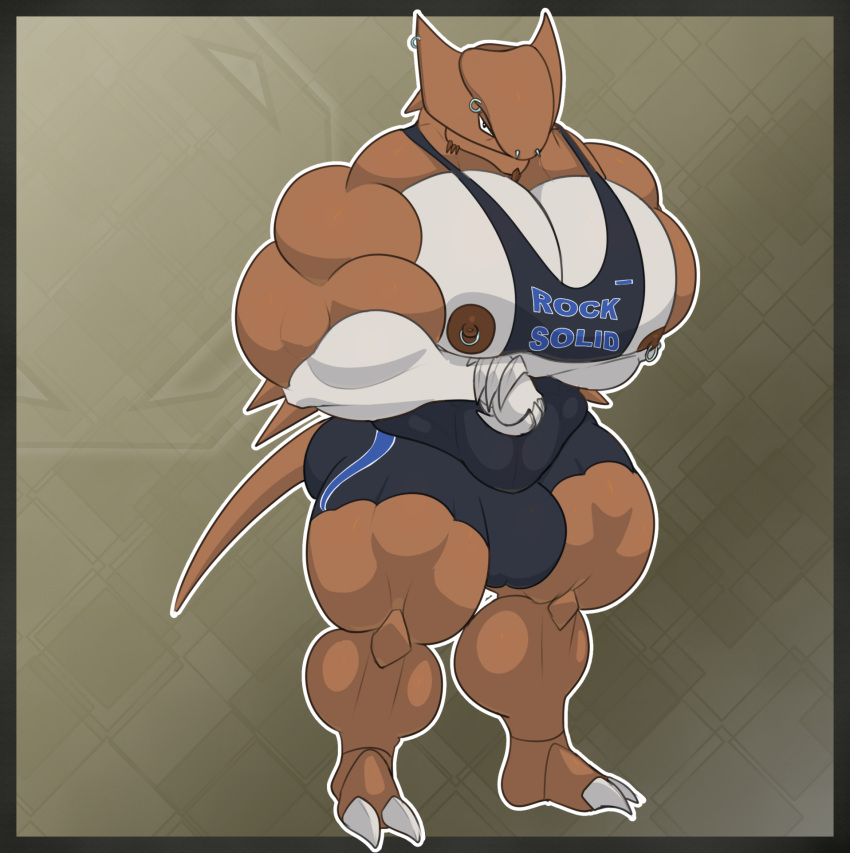 abs anthro arthropod athletic athletic_anthro athletic_male athletic_wear biceps big_muscles bottomwear bulge claws clothed clothing detailed_bulge digital_media_(artwork) english_text eyebrow_piercing facial_piercing facial_spikes feet flexing fossil_pokemon furgonomics furry-specific_piercing generation_1_pokemon genital_outline gym_bottomwear gym_shorts hi_res horn horn_piercing huge_muscles hyper hyper_muscles kabutops male marine muscular muscular_anthro muscular_male nintendo nipple_piercing nipples nose_piercing pecs penis_outline piercing pokemon pokemon_(species) ring_piercing seaserpenttailor shirt shorts simple_background solo spikes spikes_(anatomy) tail text text_on_clothing toes topwear