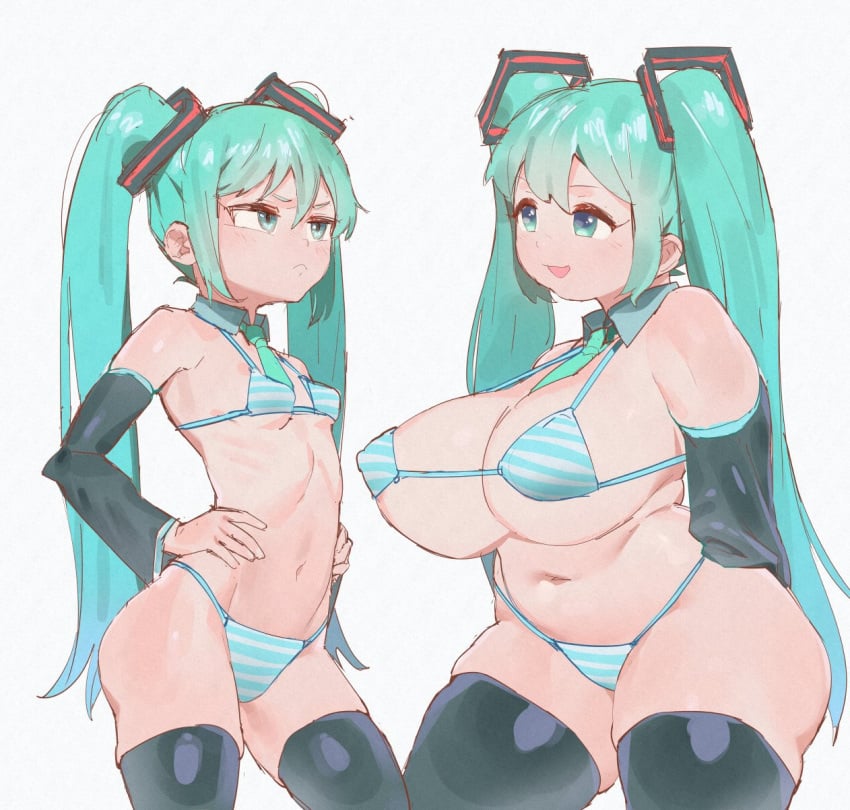 2d 2d_(artwork) 2d_artwork 2girls alternate_breast_size ass average_breasts big_ass big_butt big_thighs bikini bikini_only black_stockings blue_bikini blue_bra blue_eyes blue_hair blue_panties blush_lines bra breast_envy breast_size_difference breasts breasts_size_difference chubby chubby_belly chubby_female clone clonecest closed_mouth envy eyes eyes_open eyes_opened female hair hatsune_miku hatsune_miku_(collared_bikini) huge_ass huge_breasts huge_butt huge_thighs large_ass large_butt large_thighs light-skinned_female light_skin long_hair mouth mouth_closed mouth_open mouth_opened mr.bingle negao open_eyes open_mouth opened_mouth panties paradox partially_clothed selfcest small_ass small_breasts small_butt small_thighs smile stocking stockings thick thick_ass thick_butt thick_hips thick_legs thick_thighs thighhighs tied_hair vocaloid white_bikini white_bra white_panties