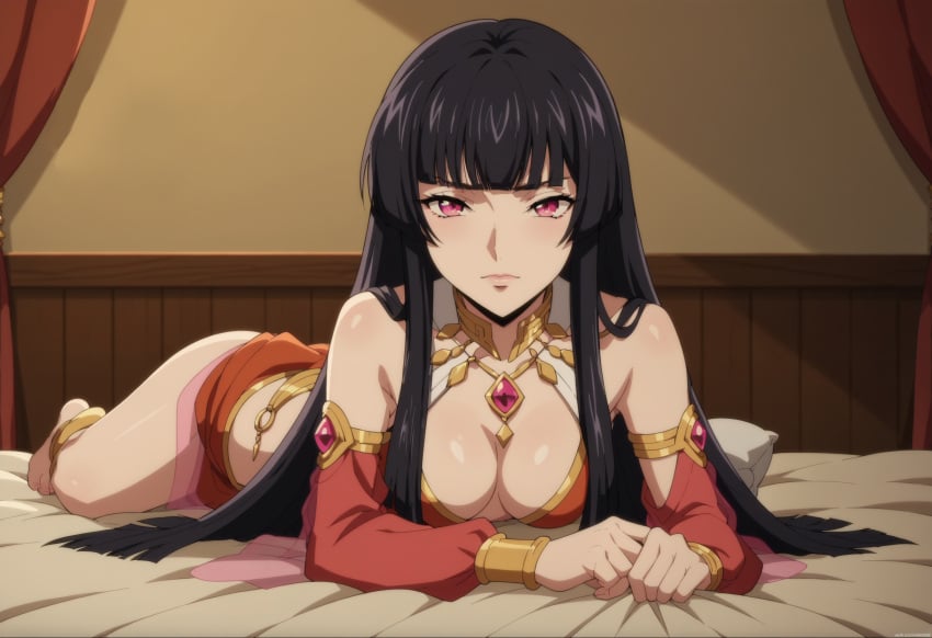 ai_generated black_hair code_geass harem_girl harem_outfit sumeragi_sakuya