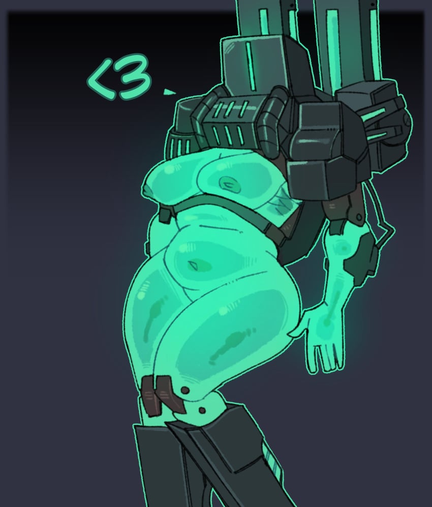 1girls 2024 android android_girl blue_body breasts chubby chubby_belly chubby_female cyan_body female heart hi_res large_breasts metalic_skin mindflayer_(ultrakill) redactedinlight robot robot_girl robot_humanoid slightly_chubby slightly_chubby_female solo thick_thighs ultrakill