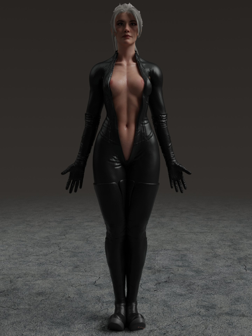 1girls 3d ass big_ass big_breasts black_cat_(marvel) breasts bust busty chest curvaceous curvy curvy_figure felicia_hardy female female_focus hips hourglass_figure huge_ass huge_breasts large_ass large_breasts legs light-skinned_female light_skin marvel marvel_comics mature mature_female no_bra no_panties plague_of_humanity_(artist) slim_waist spider-man_(series) thick thick_hips thick_legs thick_thighs thighs unzipped unzipped_bodysuit voluptuous waist white_hair wide_hips