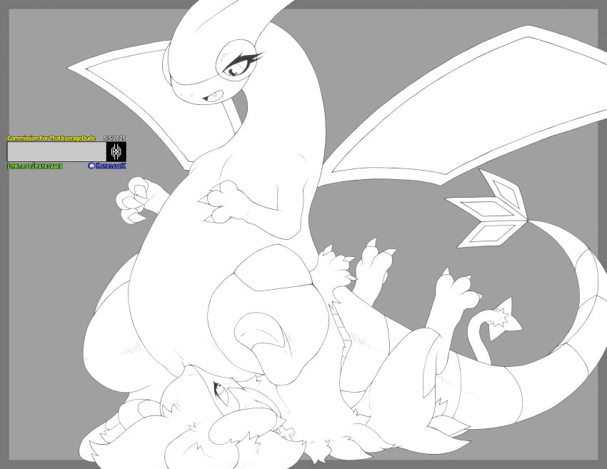 2025 absurd_res accessory anthro black_and_white bondage canid claws detailed dominant dominant_female dominant_feral dou dragon duo felid feline female female_on_top feral flygon fur generation_3_pokemon generation_4_pokemon genitals hi_res jewelry kayasamix larger_female larger_feral line_art lizard logo long_tail luxray male male/female male_on_bottom mammal monochrome mythological_creature mythological_scalie mythology necklace nintendo north_pole_position nude nude_female nude_male on_bottom on_top one_eye_closed open_mouth pokemon pokemon_(species) pussy reptile scalie simple_background size_difference slightly_chubby smaller_feral smaller_male spread_legs spread_wings spreading submissive submissive_feral submissive_male tail text tongue toony traditional_media_(artwork) wings