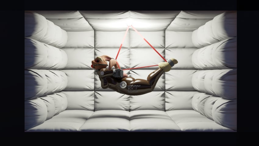 3d ball_gag blender bondage bound boxtie clinical_bondage gag gagged game_over hogtie industrial_bondage latex latex_bodysuit latex_suit lopunny padded_room permanent permanent_bondage pokemon pokemon_(species) pokemon_only suspension suspension_bondage torbound trapped