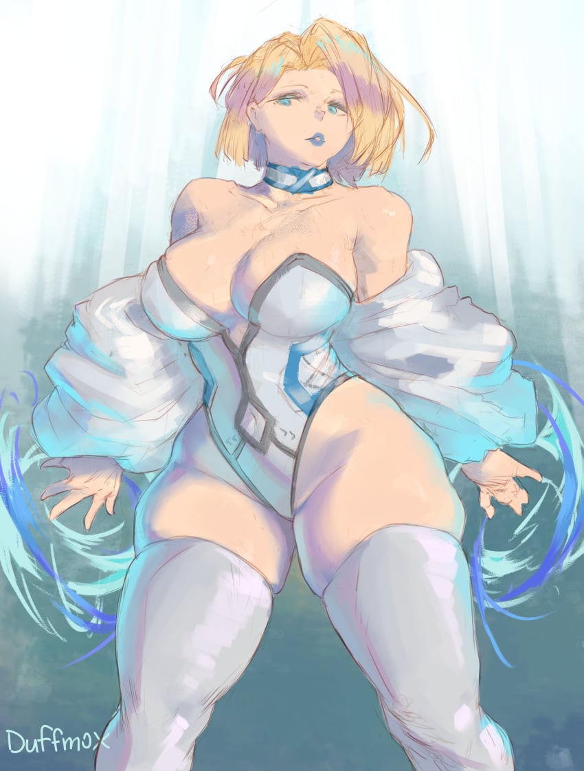 1girls absurd_res athletic athletic_female athletic_thighs big_breasts blonde_female blonde_hair blue_lipstick bob_cut boots breasts duffmox emma_frost emma_frost_(marvel_rivals) female female_focus female_only hi_res high_heel_boots high_heels large_breasts leotard light-skinned_female light_skin looking_at_viewer marvel marvel_comics marvel_rivals thick_thighs thighhighs thighs wide_hips