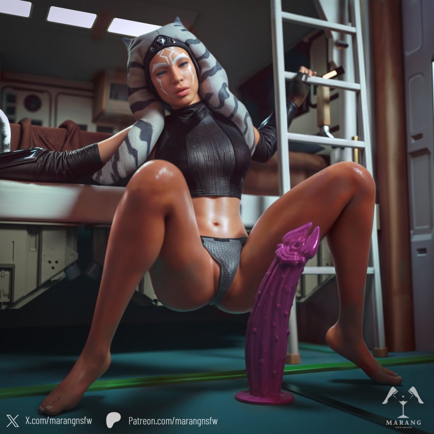 ahsoka_tano dyldo female female_posing female_room jedi male marangnsfw solo solo_female star_wars tentacle togruta
