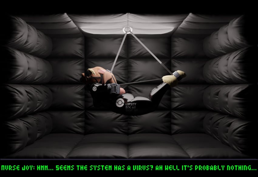 3d bad_end ball_gag ballgagged blender blindfold blindfolded blindfolded_female bondage gagged gagged_female game_over latex latex_bodysuit latex_suit lopunny permanent permanent_bondage pokemon pokemon_(species) pokemon_only suspension suspension_bondage torbound trapped