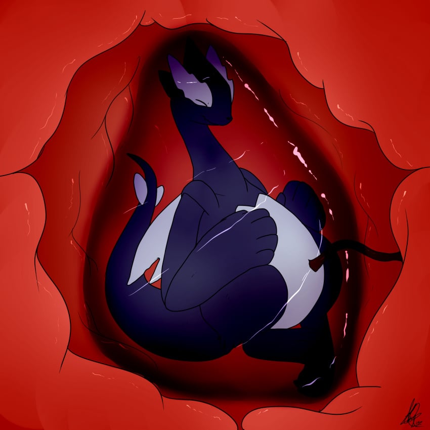 auro_vee female feral feral_unbirthing_feral game_freak internal lugia nintendo pokemon pokemon_(species) shadow_lugia solo transformation unbirthing vore