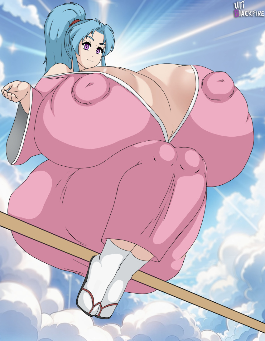 1girls alternate_version_available botan breasts_bigger_than_head breasts_bigger_than_torso enormous_breasts hyper hyper_ass hyper_breasts looking_at_viewer solo_female tagme ultiblackfire