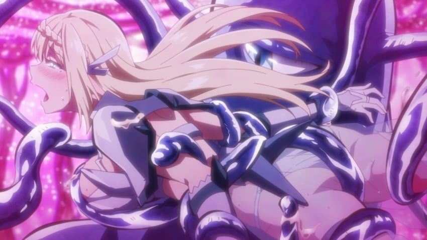 anime_screencap aria_(beheneko) big_breasts breasts cum_everywhere elf_female monster monster_rape rape restrained restrained_by_tentacles s-rank_monster_no_"behemoth"_dakedo_neko_to_machigawarete_elf_musume_no_pet_toshite_kurashitemasu screenshot slimy tentacle tentacle_grabbing_breast tentacle_rape