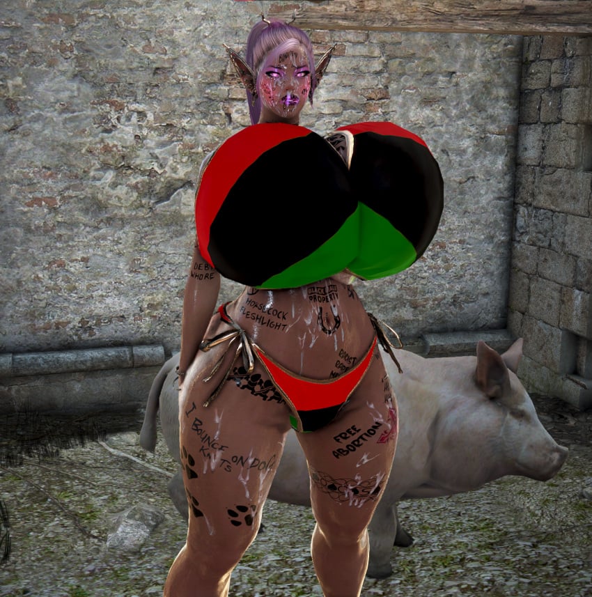 3d bdo bimbo black_desert_online blacked blonde_hair body_writing boobs_bigger_than_head cow_ears cow_horns cow_print cow_tits cum_on_body cum_on_breasts cum_on_face cum_on_thighs cumdumpster dark_elf degradation elf elves free_use huge_breasts humiliation interracial no_consent onahole pan-african_flag pan-african_flag_bikini penis penis_between_ass pregnant pregnant_belly qos qos_tattoo queen_of_spades raceplay ranger_(black_desert) screencap screenshot sperm_tattoo succubus succubus_horns tattoo tattoos toilet urinal used_as_an_object video_game yourbdowhore