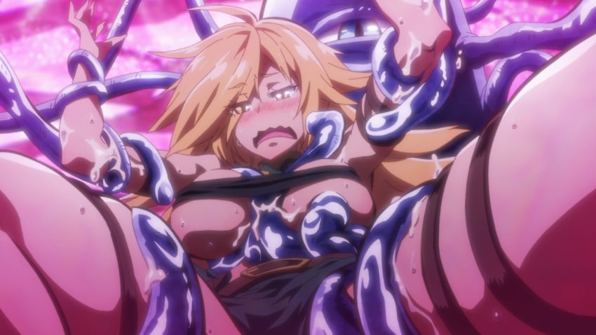 anime_screencap big_breasts breasts cum_everywhere elf_female monster monster_rape rape restrained restrained_by_tentacles s-rank_monster_no_"behemoth"_dakedo_neko_to_machigawarete_elf_musume_no_pet_toshite_kurashitemasu screenshot slimy stella_(beheneko) tentacle tentacle_grabbing_breast tentacle_rape