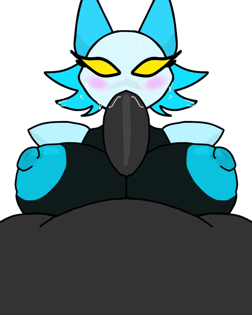1boy 1boy1girl 1girls 2d 3:4 animated animated_gif beat_banger beat_banger_no_music big_nipples black_background blowjob blue_fur blue_hair blue_nipples cat_ears cat_eyes catgirl deltarune deltarune_chapter_2 felid feline fellatio female female_focus gif huge_nipples large_areolae looking_at_viewer male male/female male_pov oral paizufella paizuri paizuri_fellatio paizuri_lead_by_female paizuri_pov pauldrons pov pov_male pov_paizuri saliva saliva_drip saliva_trail shitfart29 sweat sweatdrop tasque_manager_(deltarune) titjob titjob_pov transparent_background undertale undertale_(series)