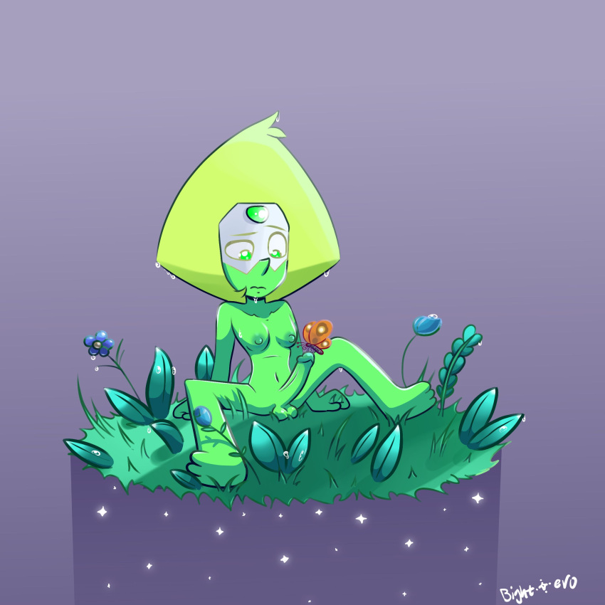 2d 2d_(artwork) 2d_artwork ass balls blightstar breasts butterfly cartoon_network gem_(species) green_body green_skin hair nude penis peridot_(steven_universe) solo steven_universe tagme