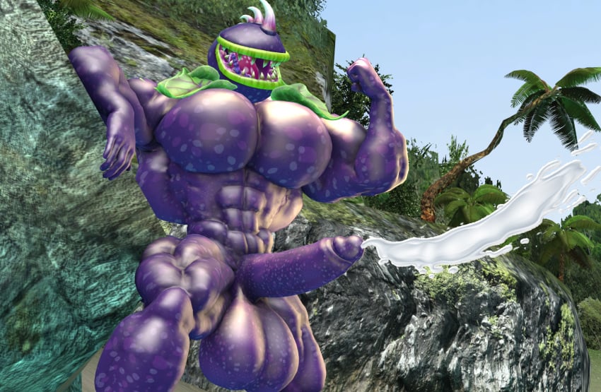 1boy 3d abs bara bladesharks chomper_(pvz) huge_pecs male male_only muscular muscular_male penis penis_out plants_vs_zombies sam1377 sfm solo