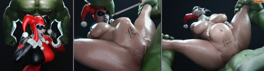 1boy 1girls 3d ass batman:_arkham_knight batman_(series) big_ass big_breasts bigger_male breasts bust busty crossover curvaceous curvy curvy_figure dc dc_comics dubious_consent female female_focus green-skinned_male green_body green_skin harley_quinn harley_quinn_(classic) harley_quinn_(injustice) height_difference hips hourglass_figure huge_ass huge_breasts hulk hulk_(series) injustice_2 large_ass large_breasts larger_male legs light-skinned_female light_skin marvel marvel_comics mature mature_female shorter_female size_difference slim_waist smaller_female smitty34 stomach_bulge taller_male thick thick_hips thick_legs thick_thighs thighs top_heavy voluptuous waist wide_hips